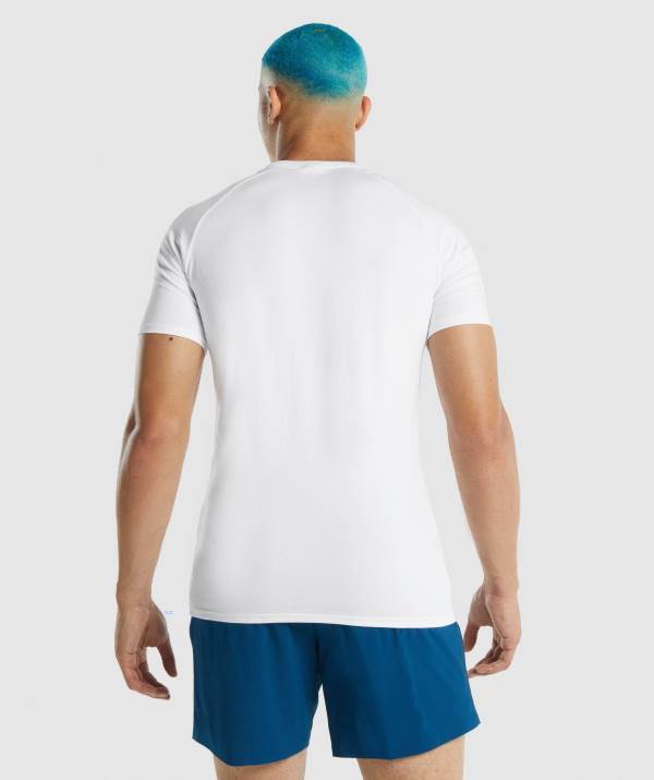 Panske Tricka Gymshark Apollo Biele | FH7491082